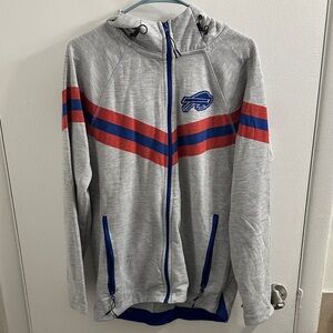 NFL Buffalo Bills Gray Medium Zip Up Sweatshirt